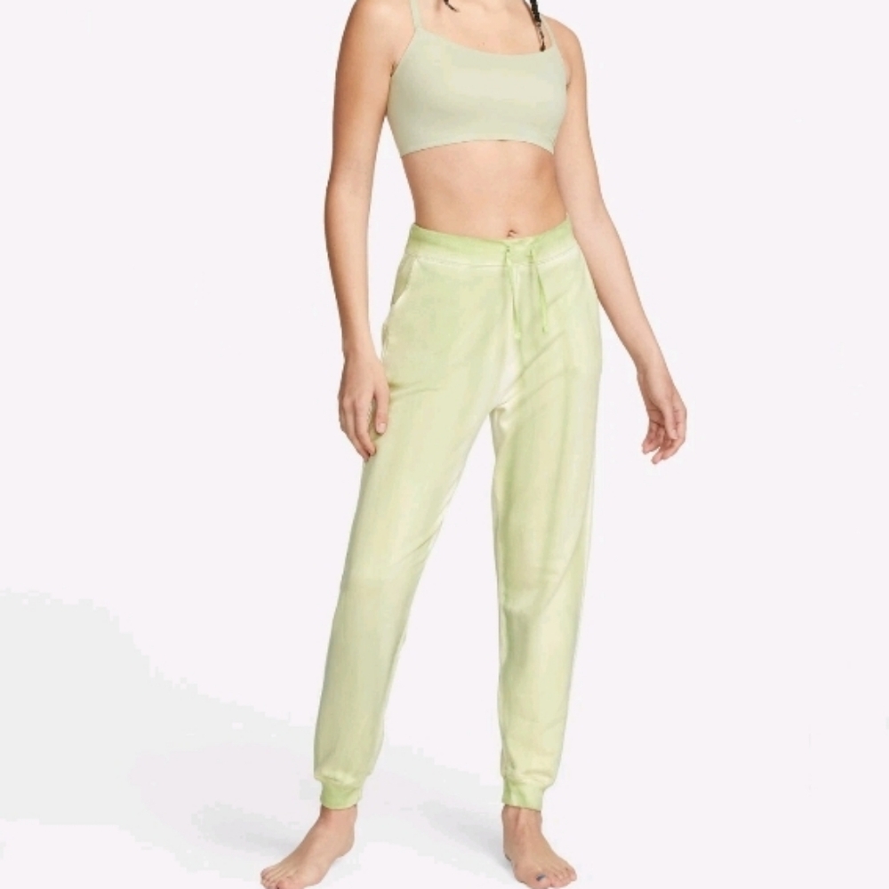 Nike Yoga Luxe Fleece Dye Jogger Size Large Green Tie Dye